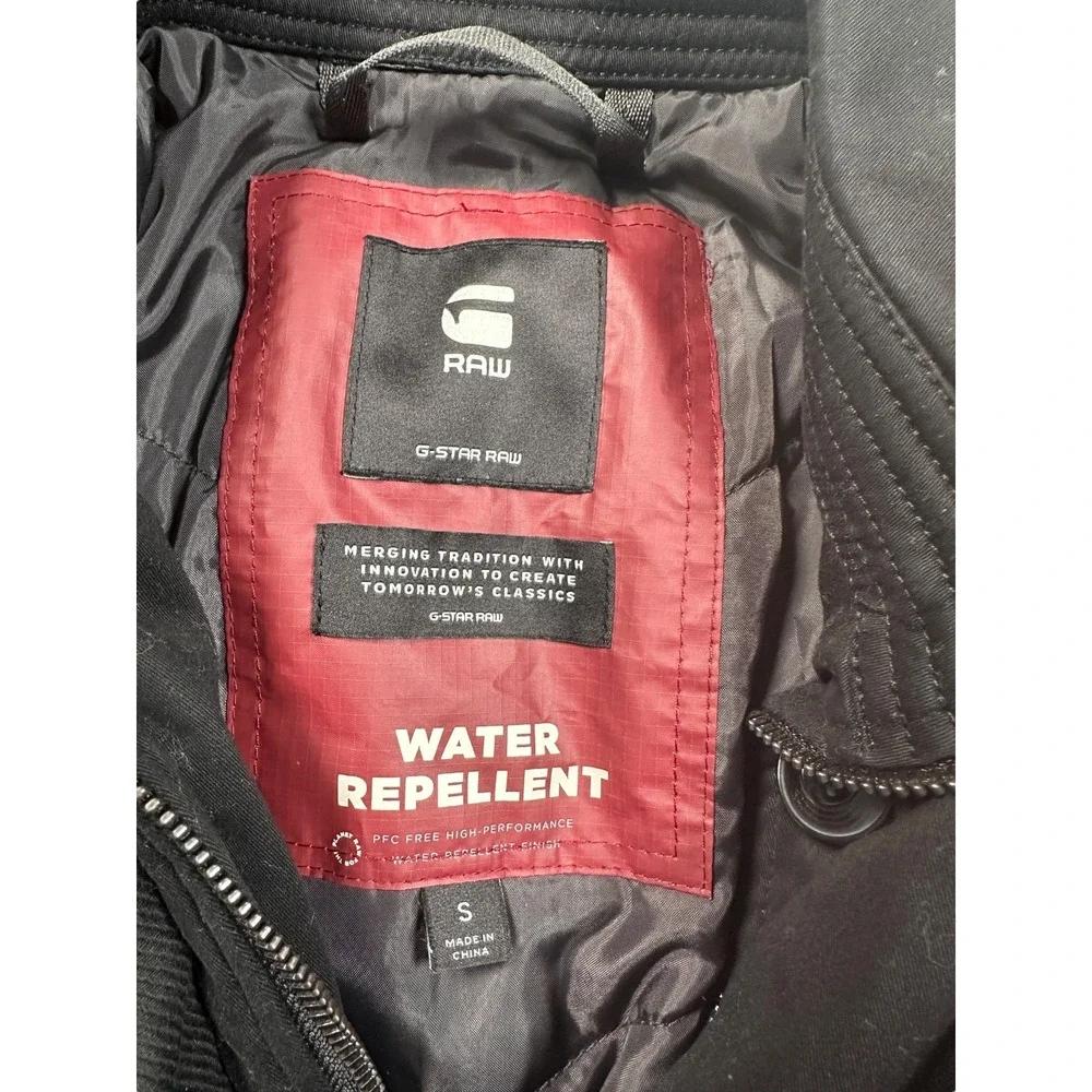 G-Star Raw Minor Hunting Slim Trench Coat S Black Water Repellent Utility Tech